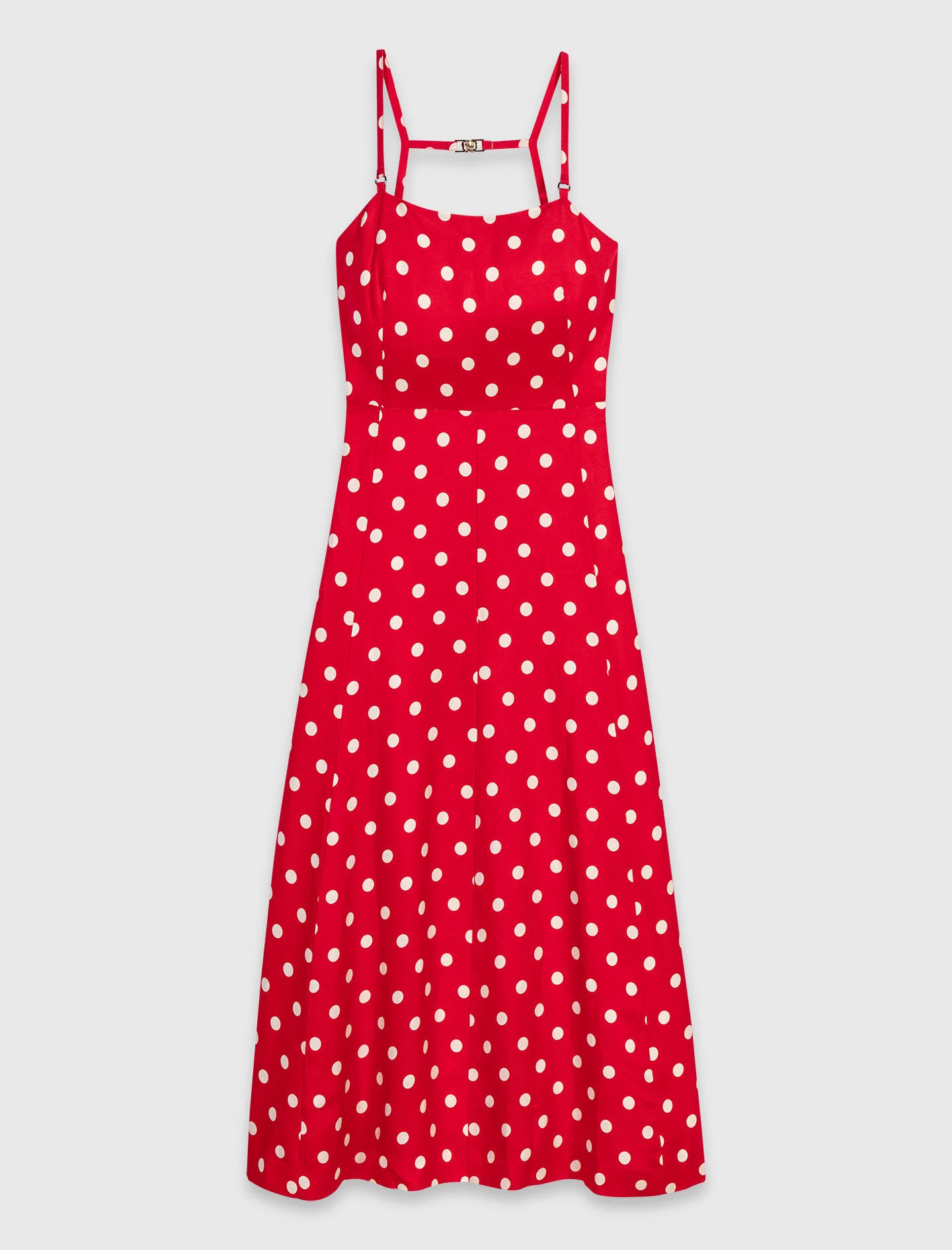 Backless linen-blend maxi dress - 1