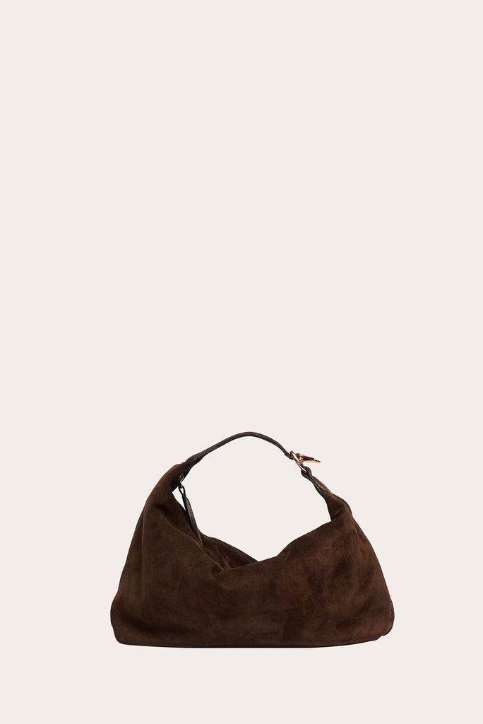PILLOW POUCH SUEDE DARK BROWN - 3