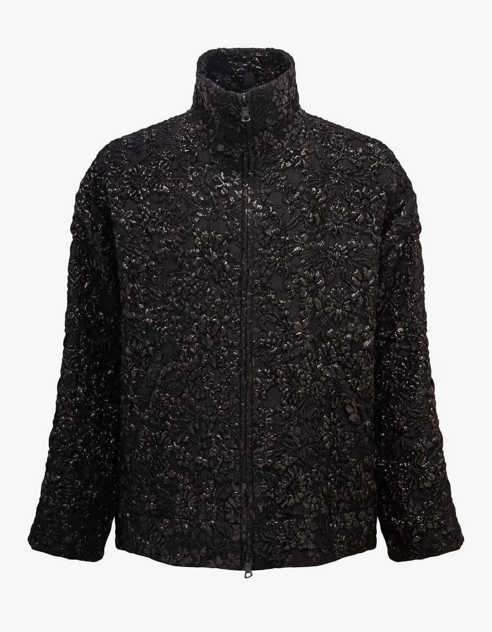 Valentino Black Nylon Brocade Jacket - 1