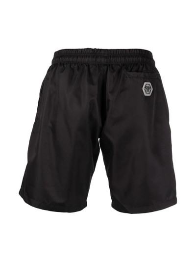 PHILIPP PLEIN side logo-print detail swim shorts outlook