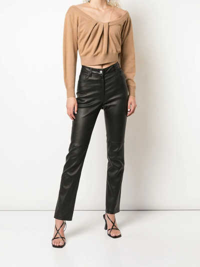 Alexander Wang draped neck cropped jumper outlook