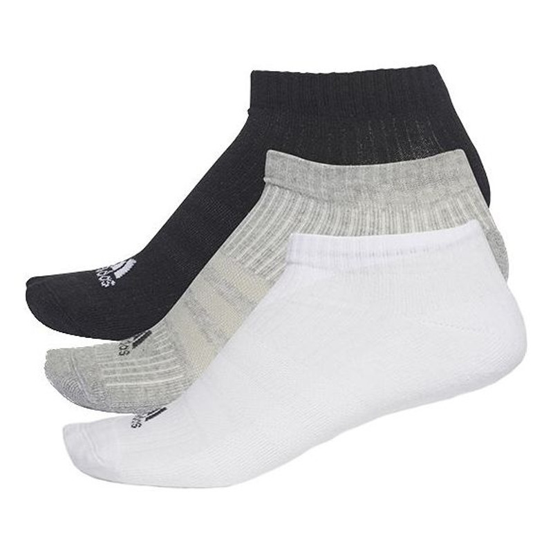 adidas 3-Stripes No-Show Socks 3 Pairs Black/White/Grey AA2281 1