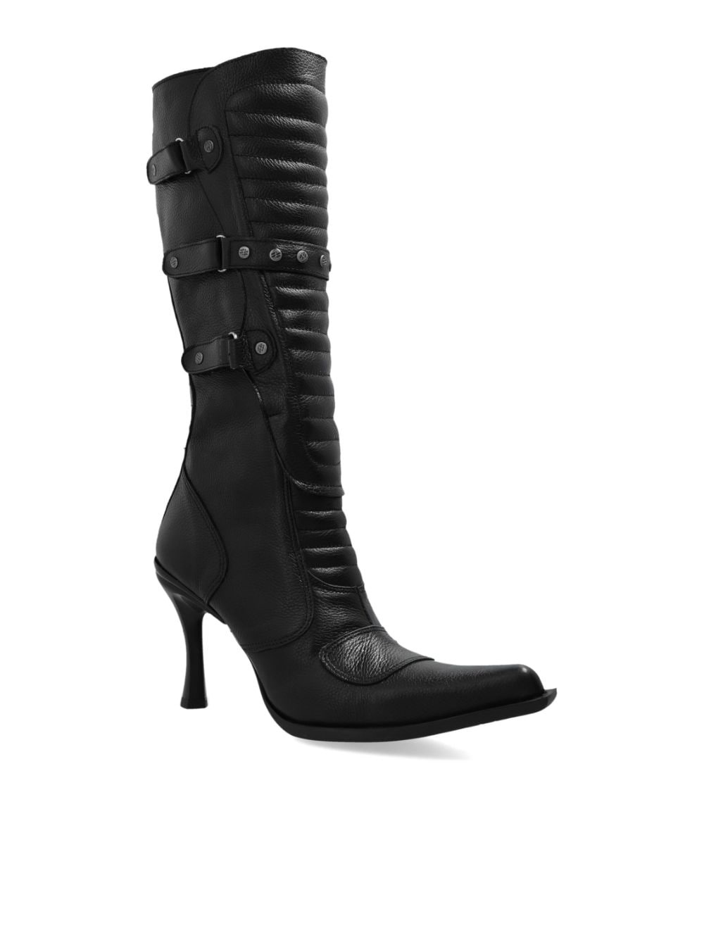 studded leather boots - 4