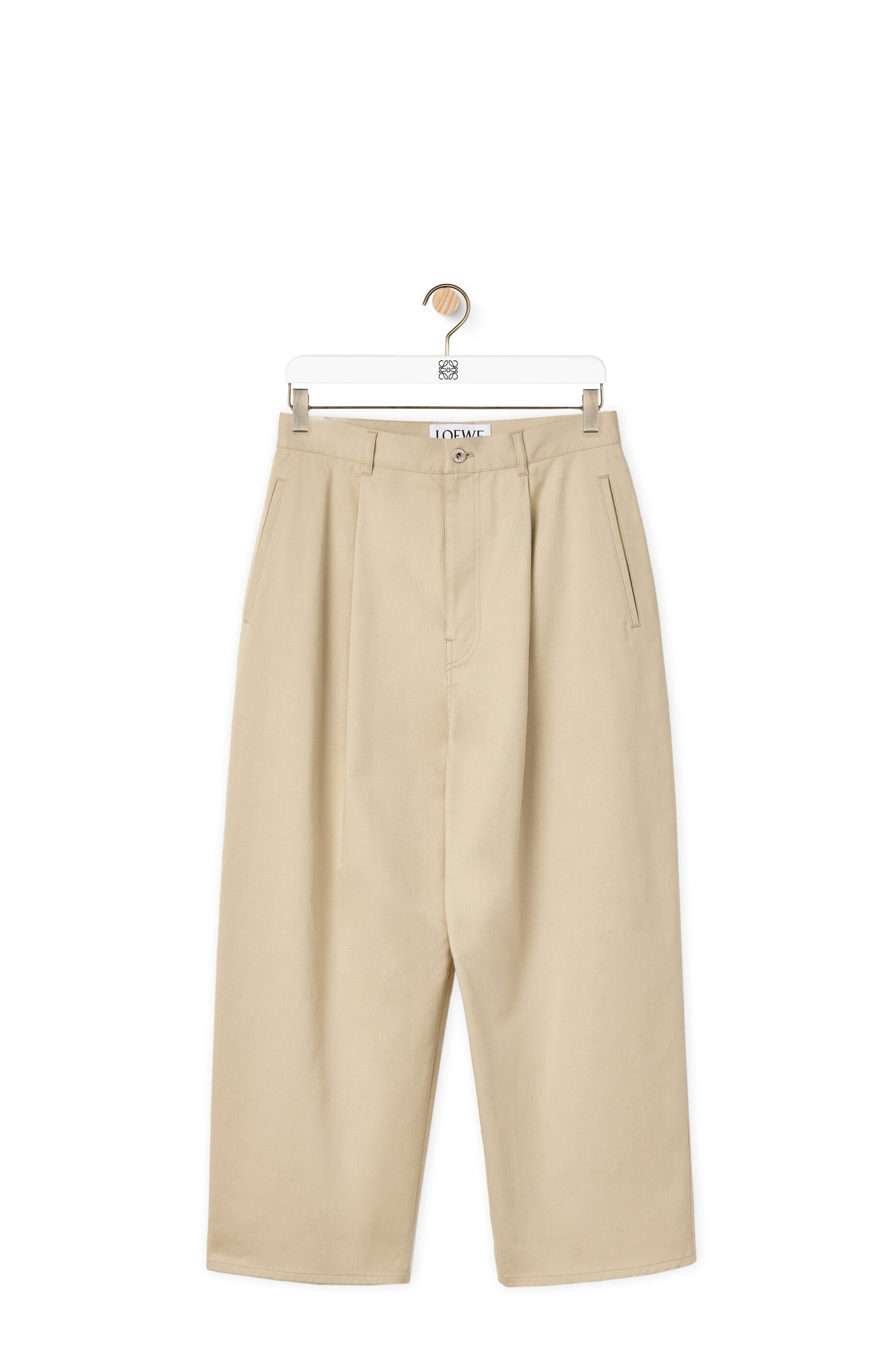 Single pleat trousers in cotton - 1