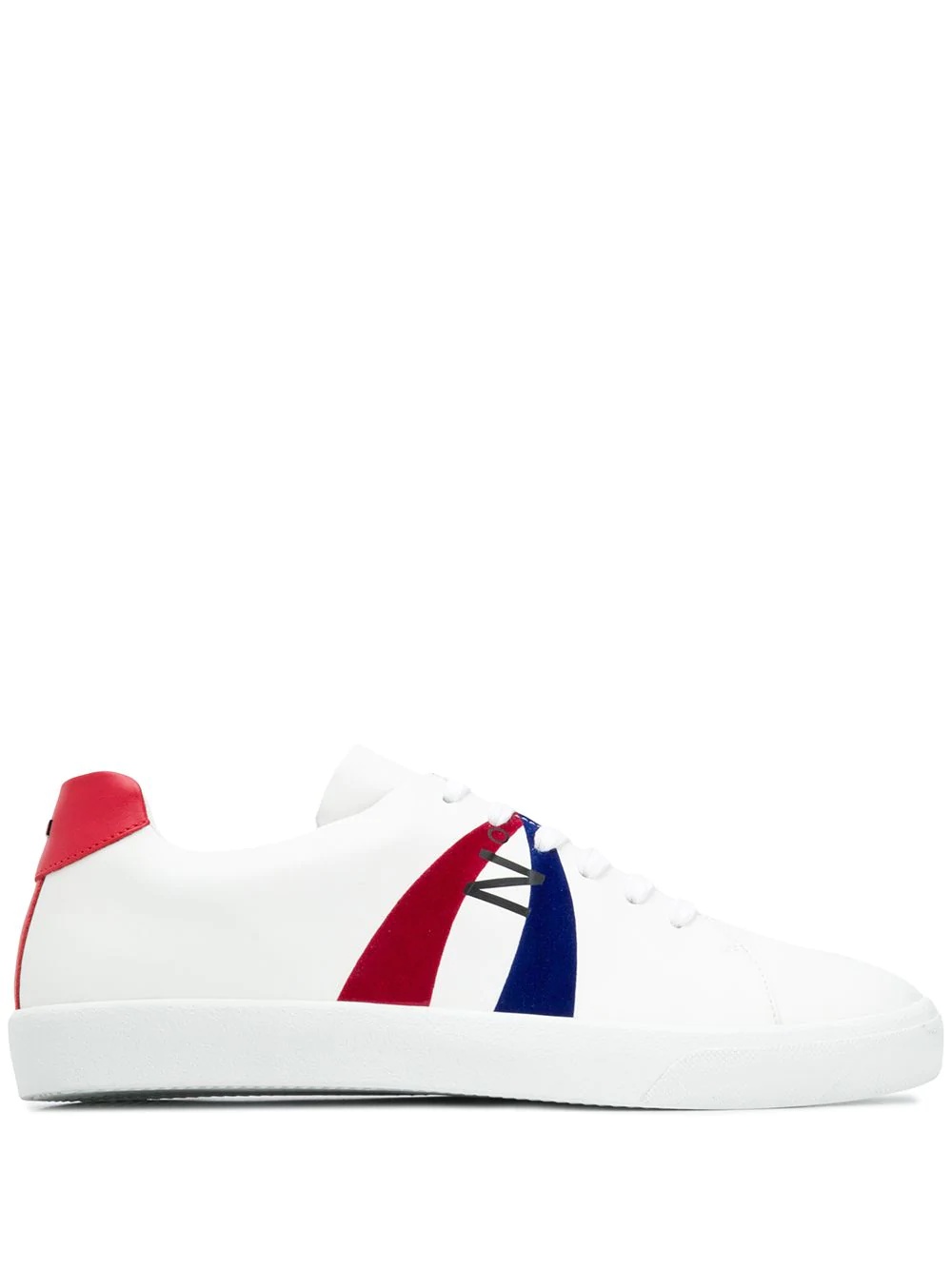 side-striped lace-up sneakers - 1