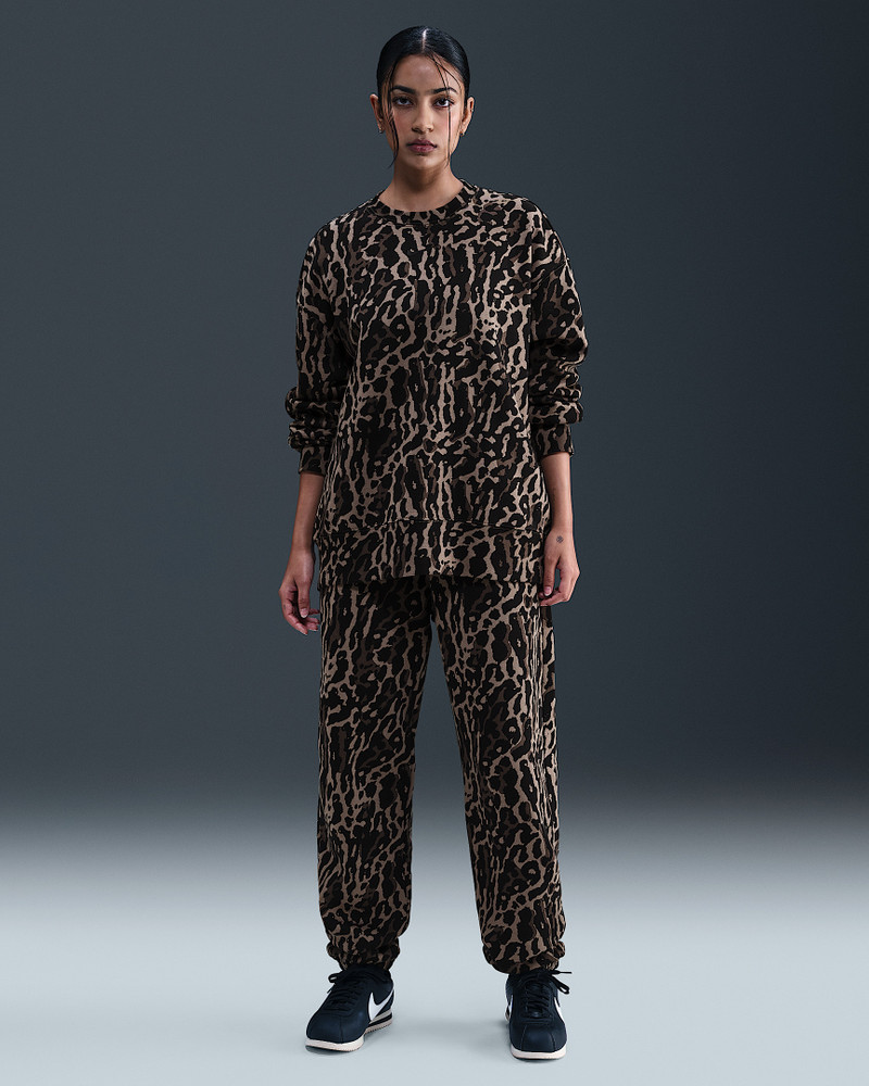 Nike Sportswear Phoenix Fleece Women's High-Waisted Oversized Printed Sweatpants 1