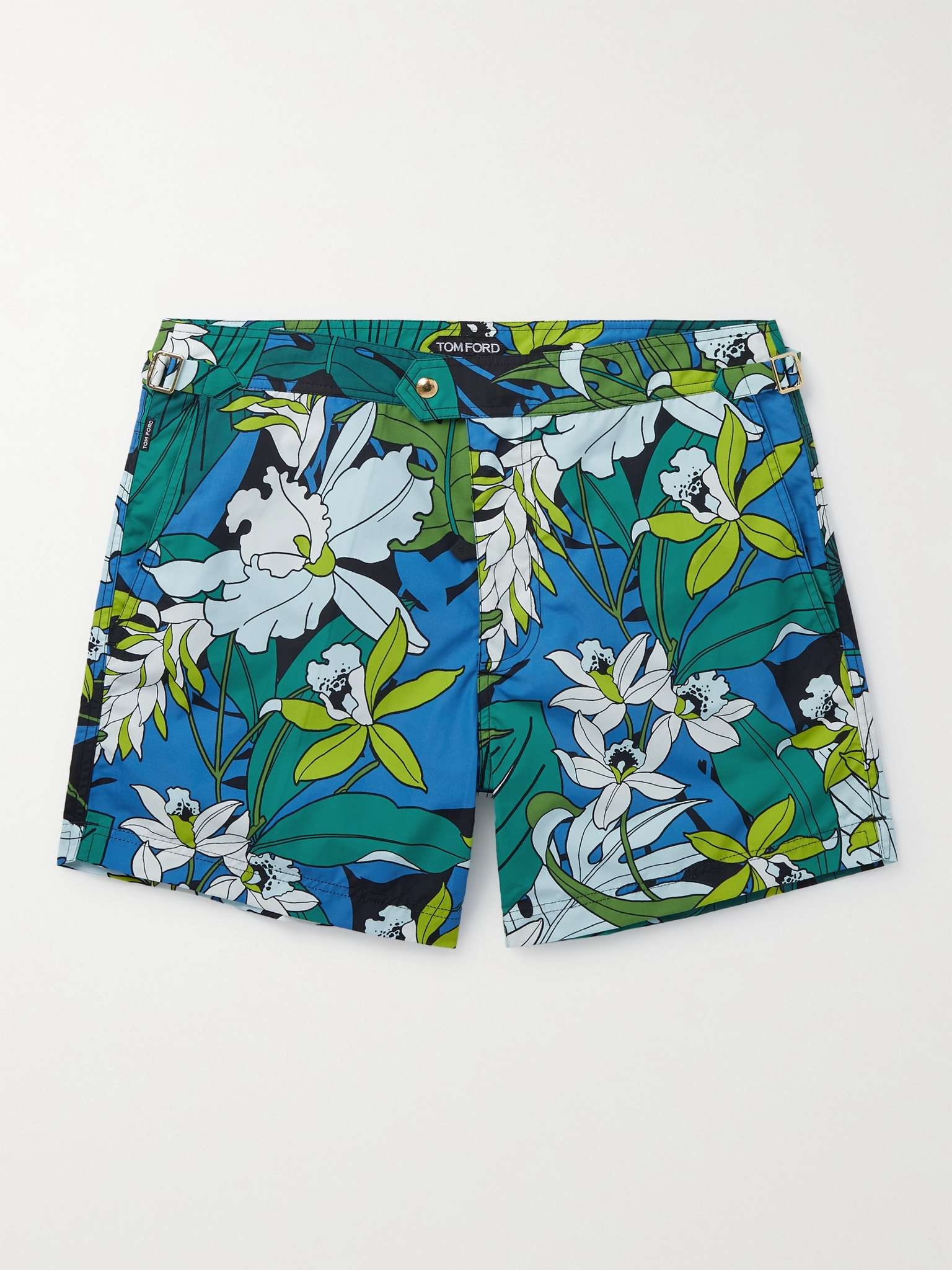 Mid-Length Floral-Print Swim Shorts - 1