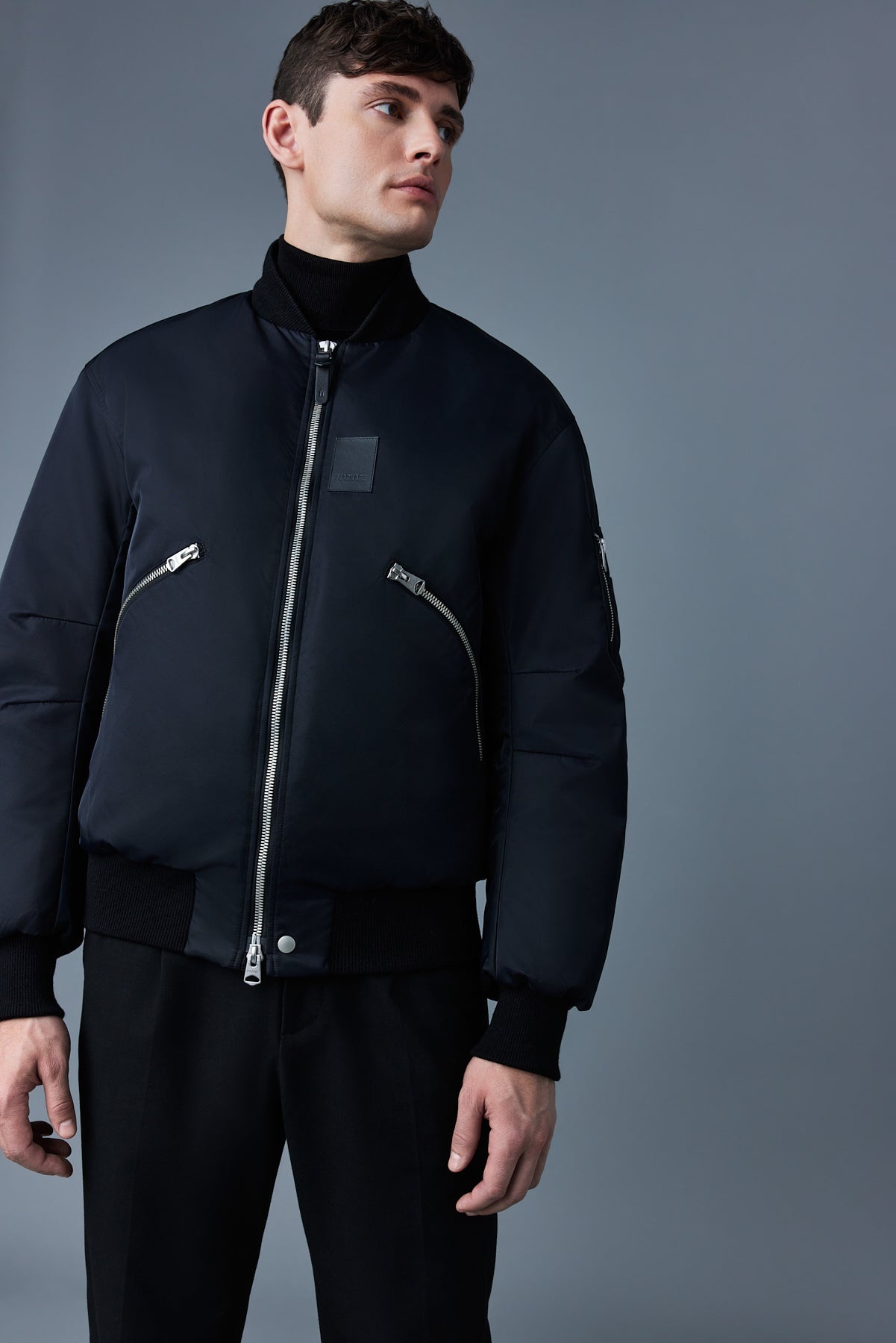 FRANCIS Down bomber jacket with shearling collar - 6