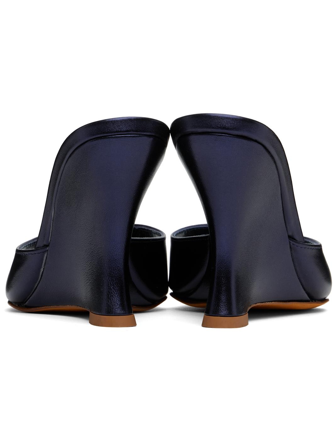 Navy Lido Wedge Heeled Sandals - 2