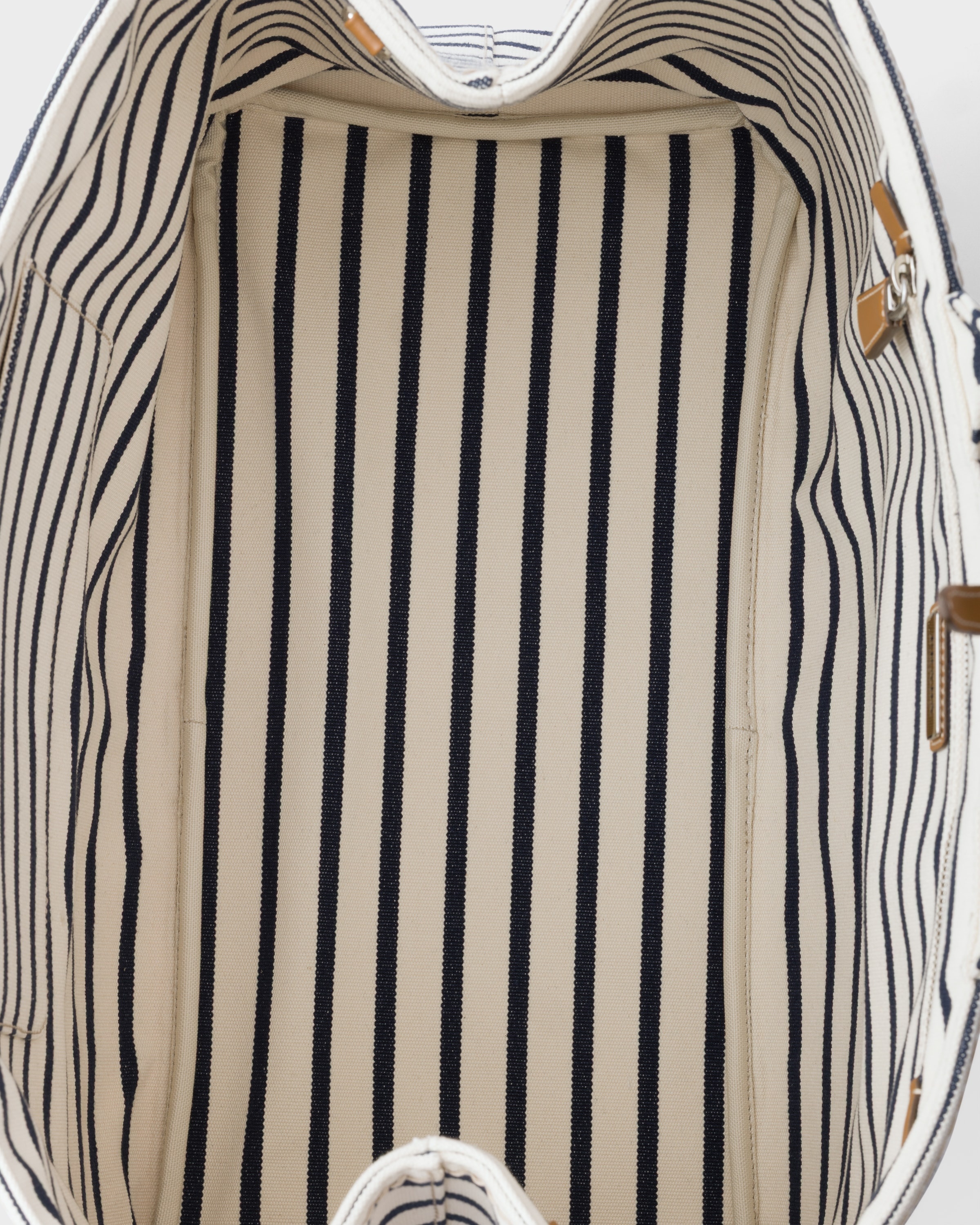 Striped canvas tote bag - 5