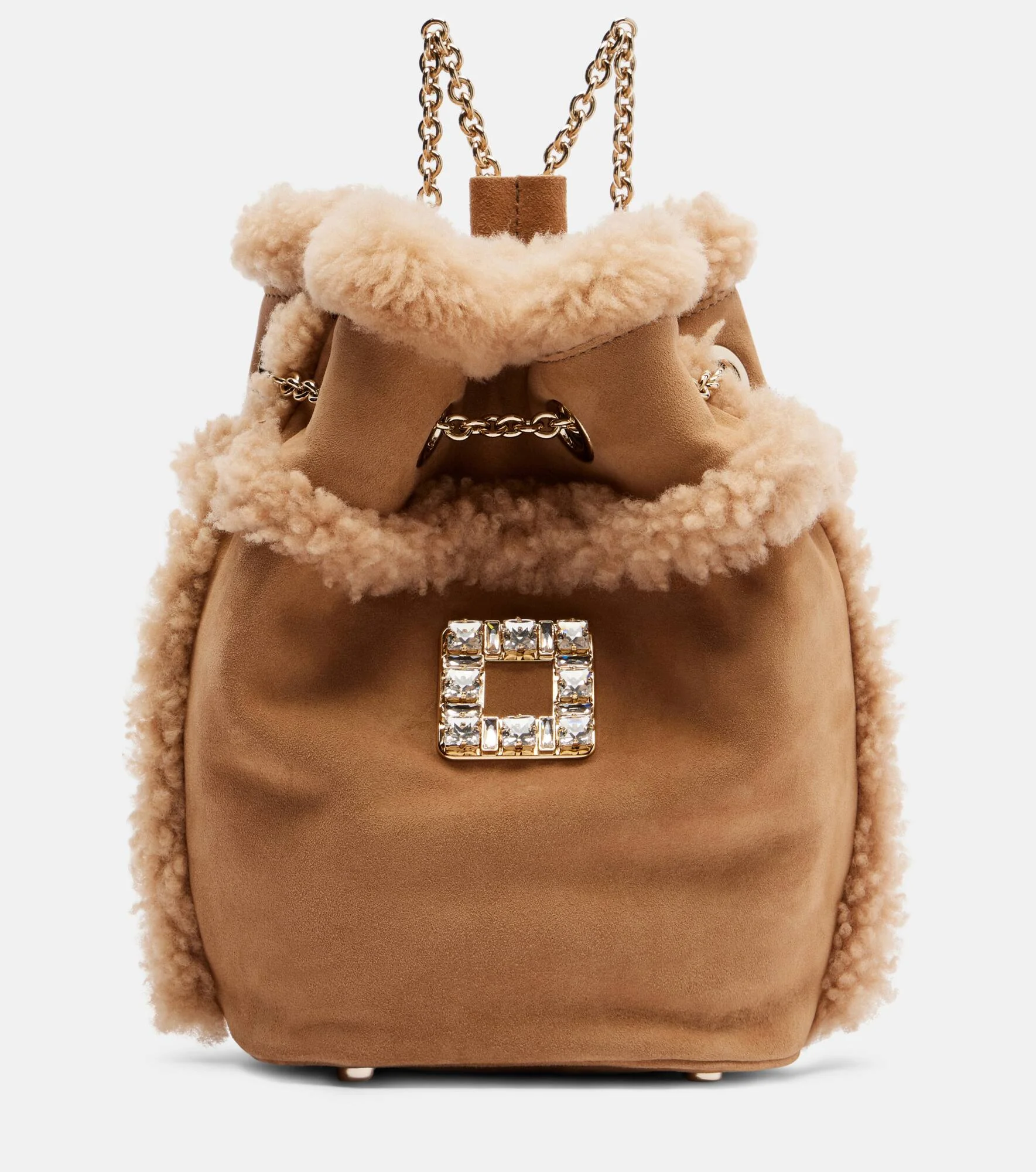 Très Vivier suede and shearling backpack - 1