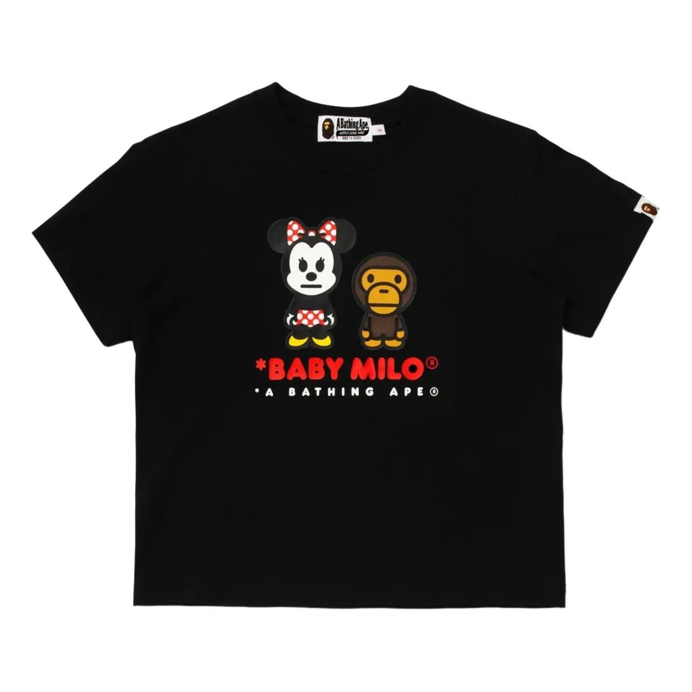 (WMNS) A Bathing Ape x Disney Minnie Mouse Baby Milo Relaxed Mini T-Shirt 'Black' 0ZXTEW901092Q-BLK - 1