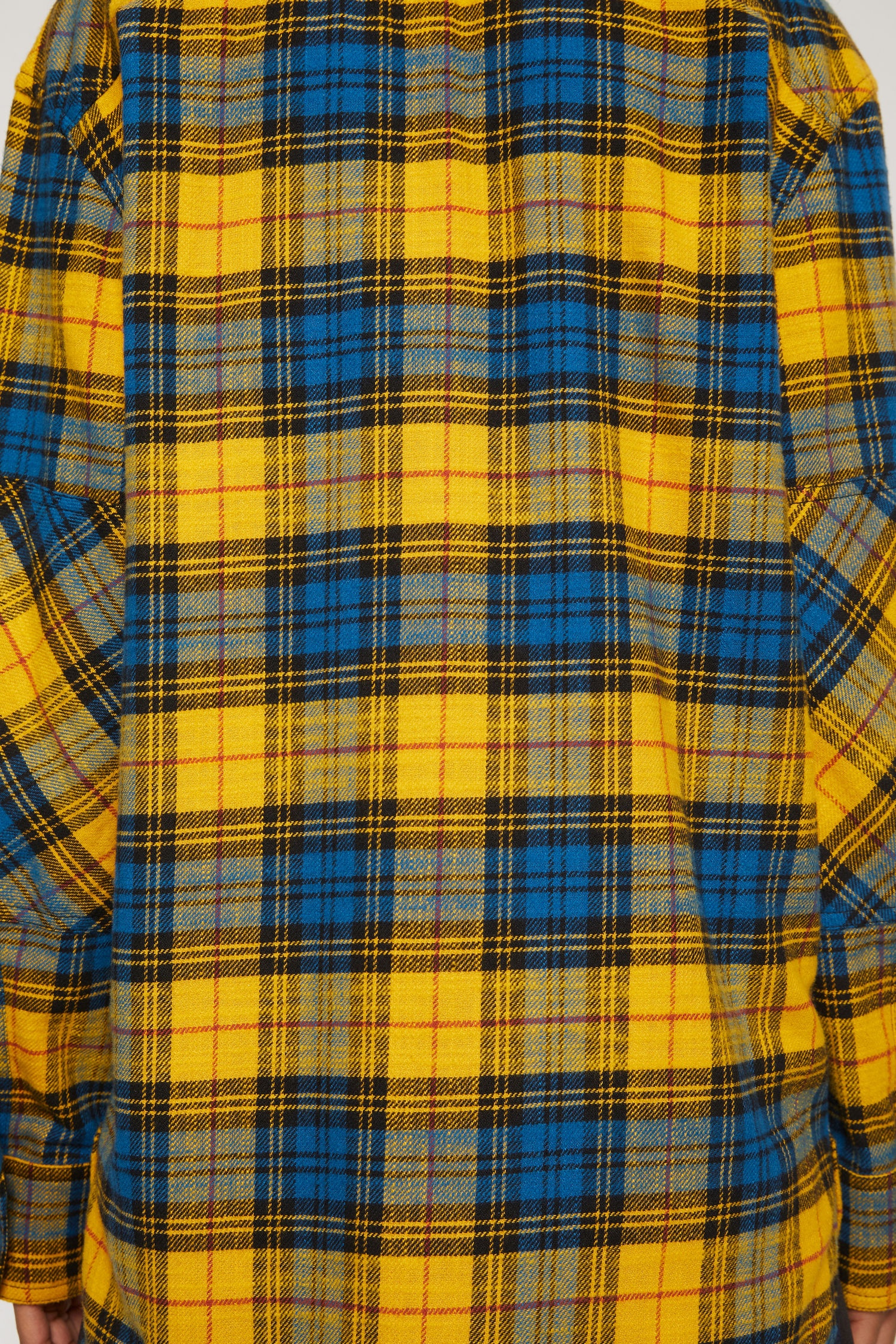 Logo patch flannel overshirt yellow/black - 4