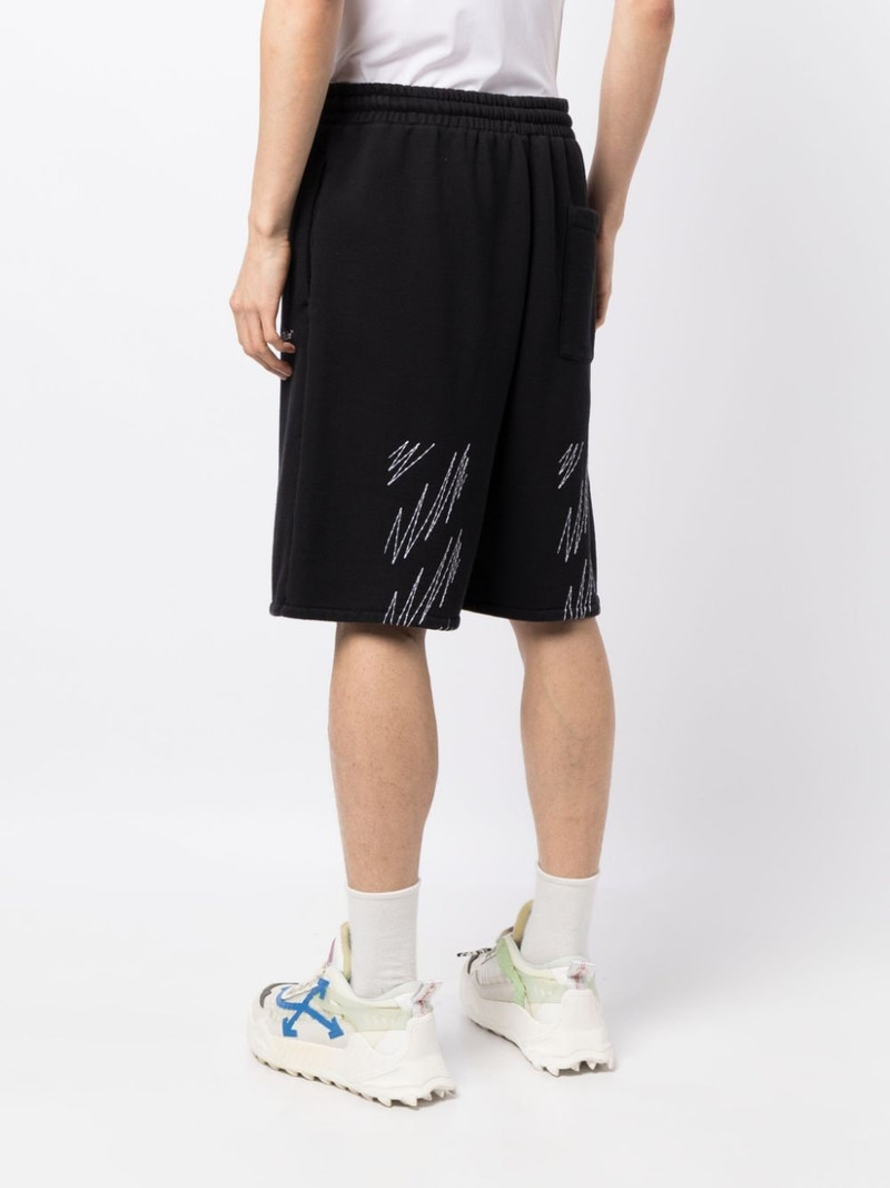 Stitch Diag cotton track shorts 4