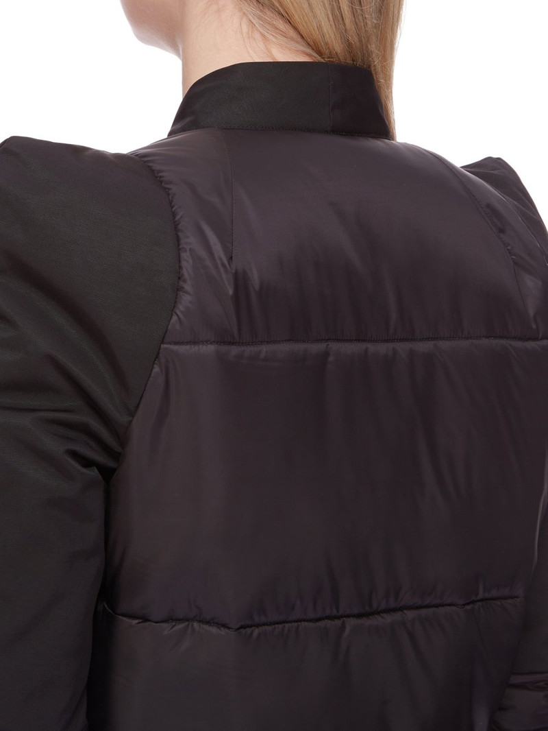 Metro asymmetric tie-detailed padded faille and shell jacket 5
