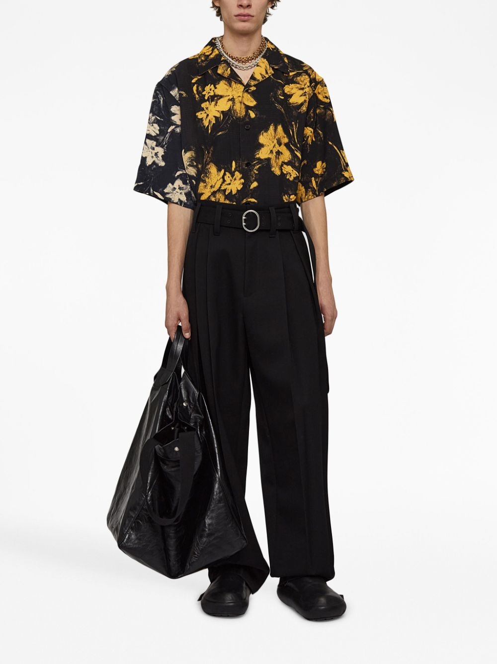 floral-print cotton shirt - 2