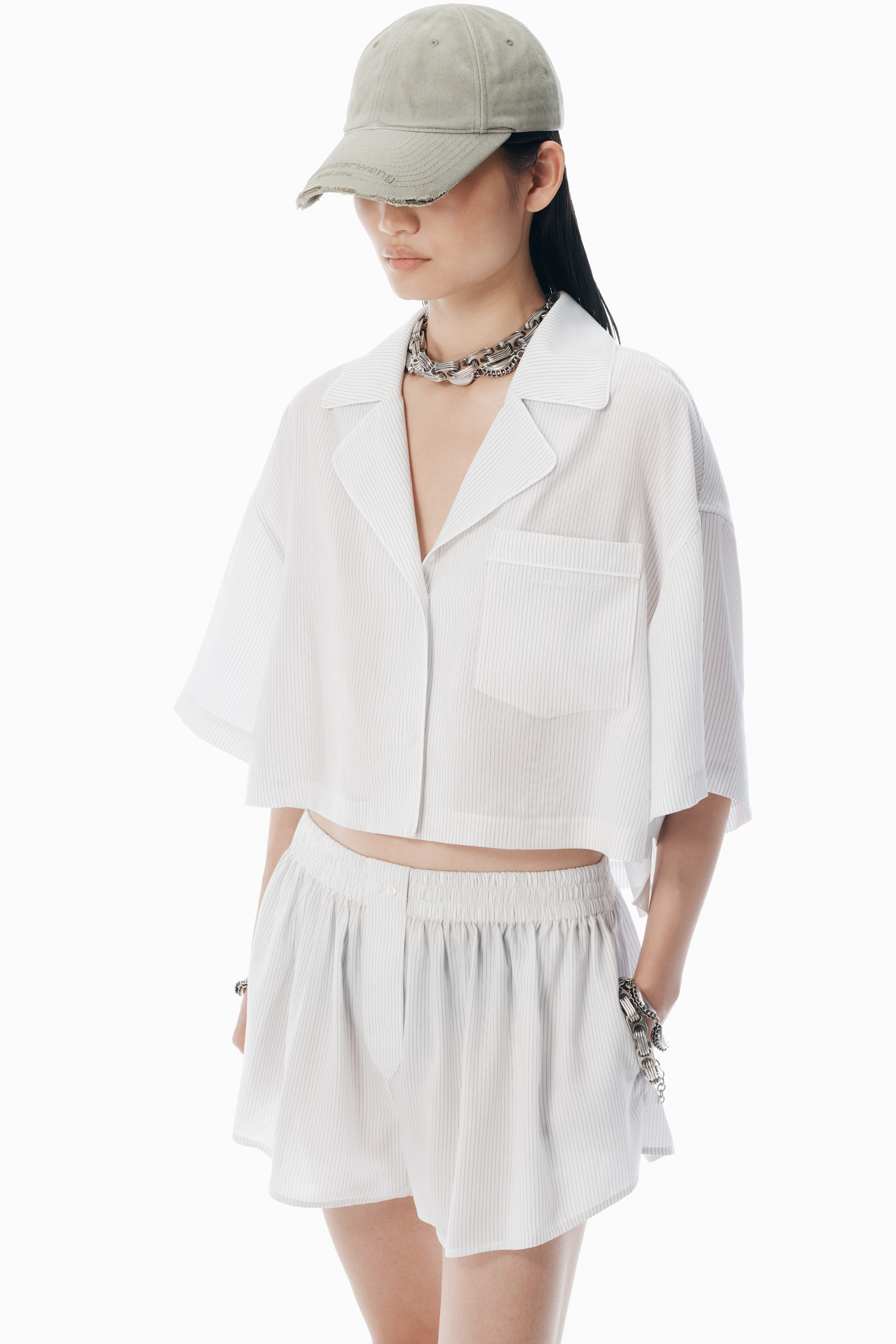 Black & White Pajama-Style Shirt - 3
