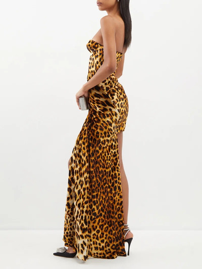 HALPERN Leopard-print bustier mini dress outlook