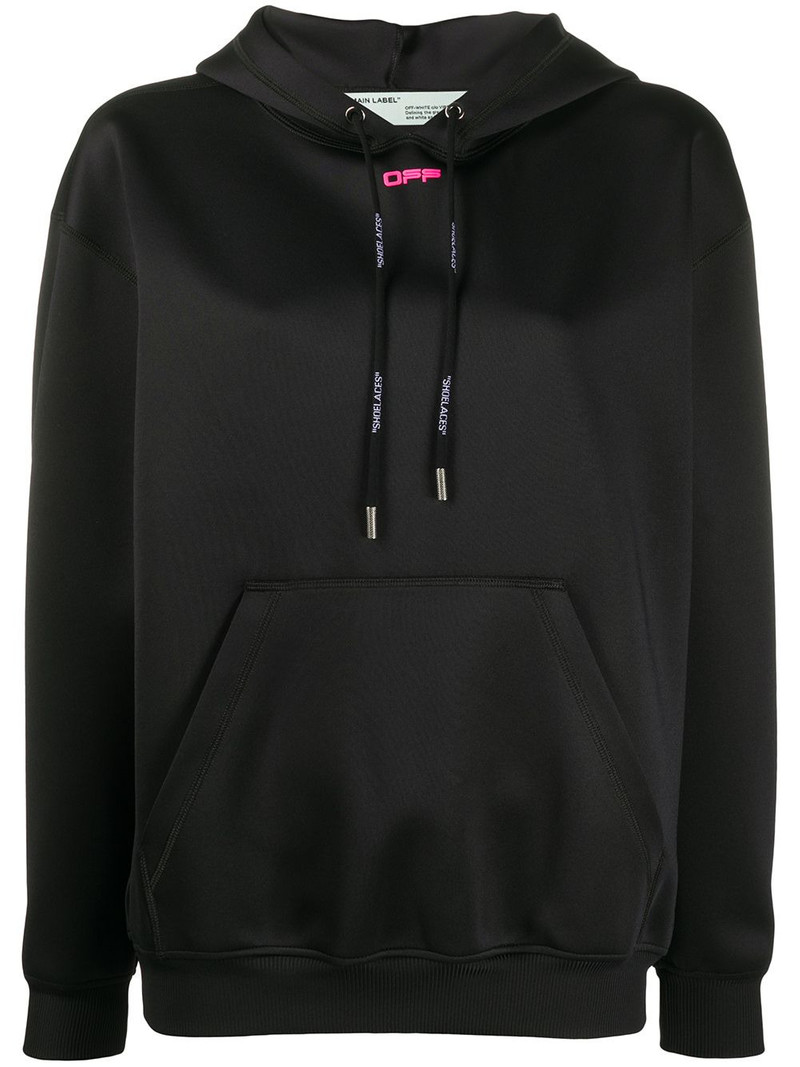 logo print oversized hoodie 1