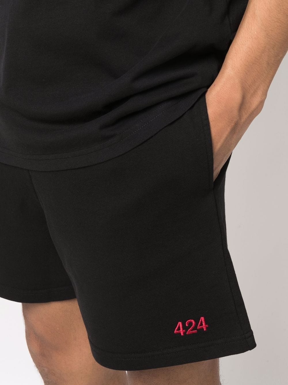 embroidered-logo track shorts - 5