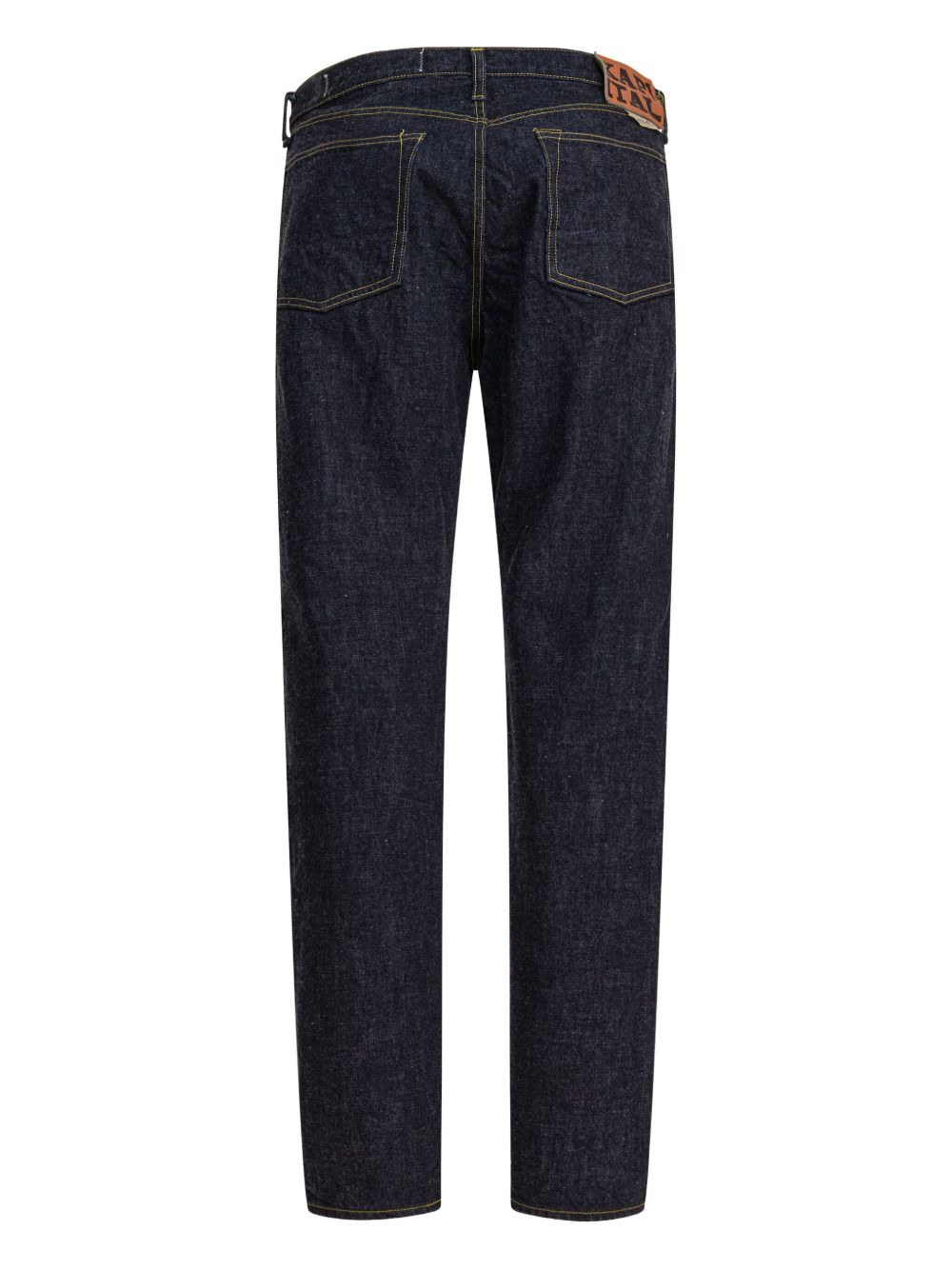 contrast-stitch cotton jeans - 2