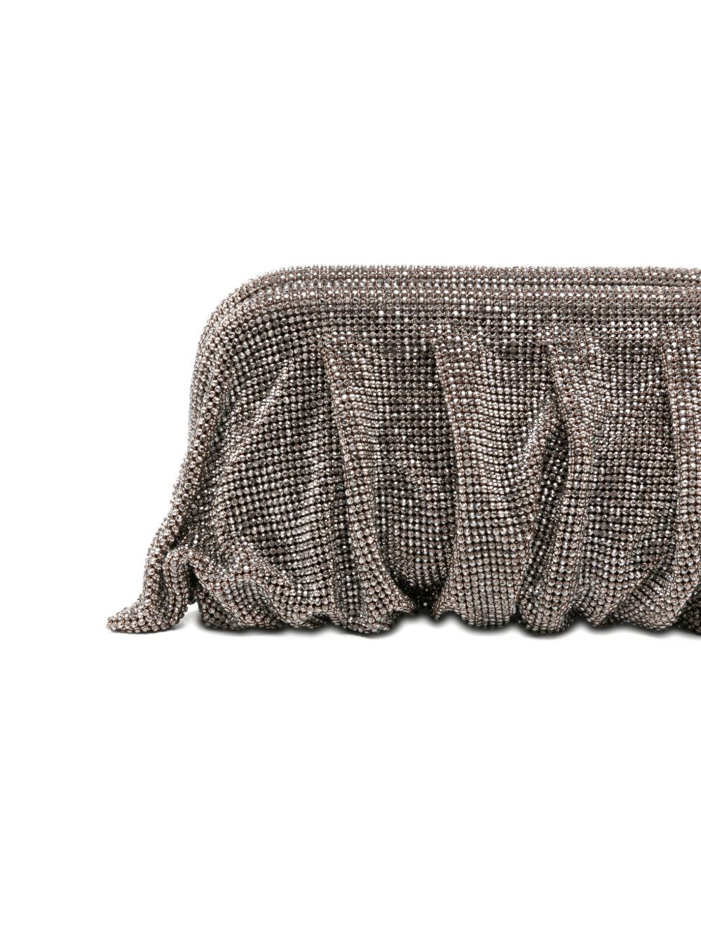 beaded pleated clutch bag - 3