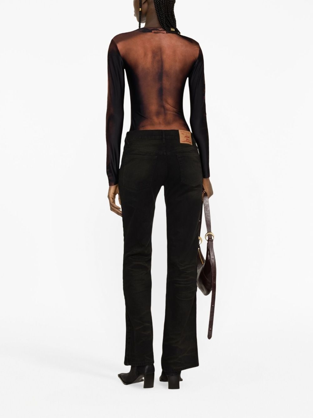 adjustable flared jeans - 3