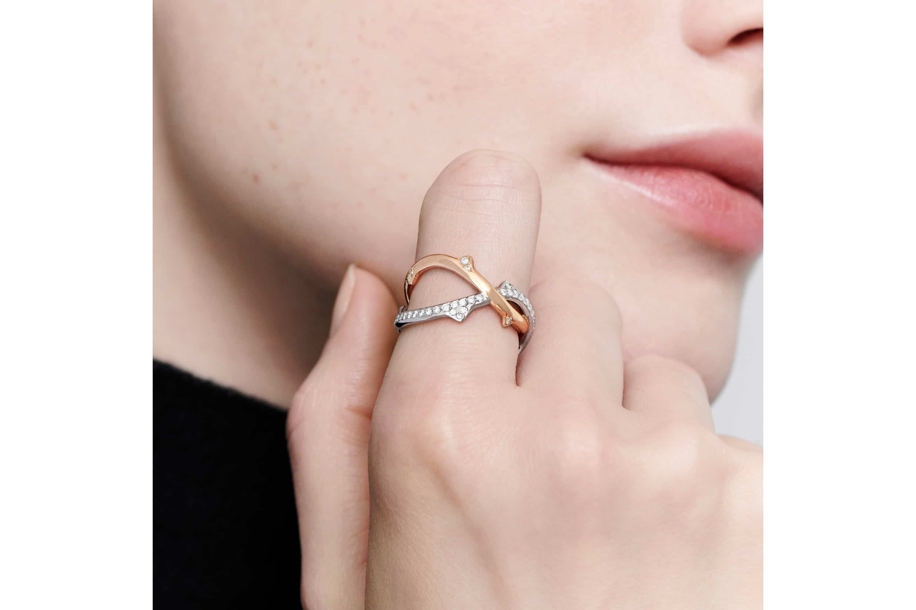 【DIOR】Bois de Rose Ring ボワドゥローズリング Bois de Rose Ring Pink Gold and Diamonds | DIOR