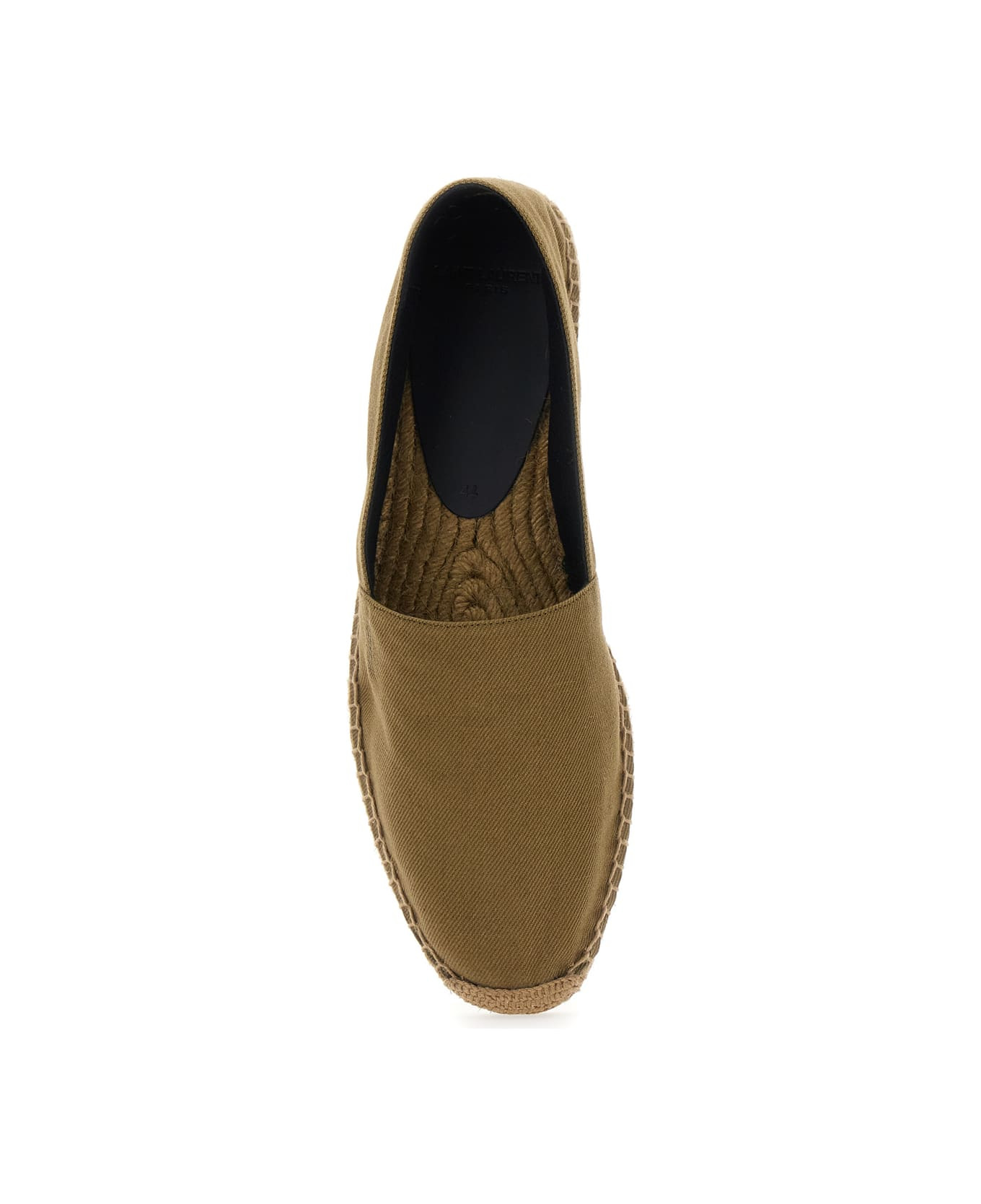 Brown Espadrilles With Tonal Cassandre Embroidery On The Side And Almond Toe In Cotton Man - 4