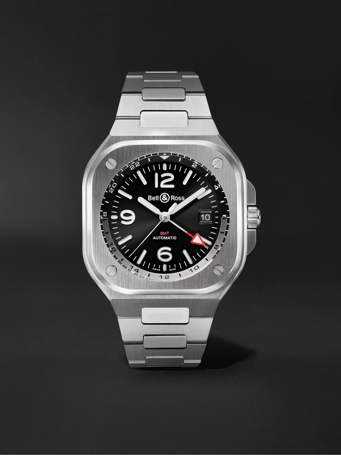 BR 05 Automatic GMT Stainless Steel Watch, Ref. BR05G-BL-ST/SST - 1