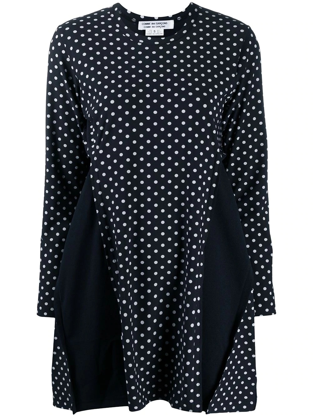 pleated polka dot mini dress - 1