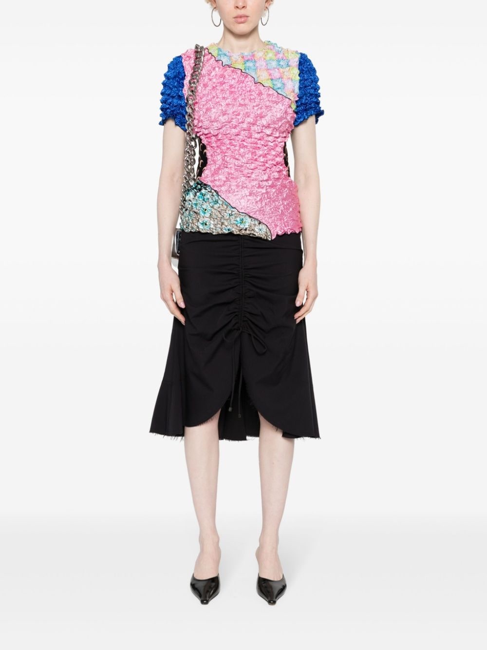 Popcorn patchwork T-shirt - 2