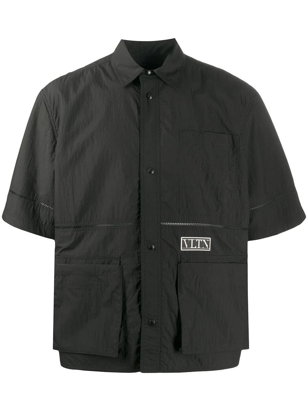 logo patch cotton shirt - 1