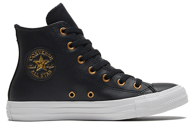 (WMNS) Converse Chuck Taylor All Star Black/Gold 568659C - 2
