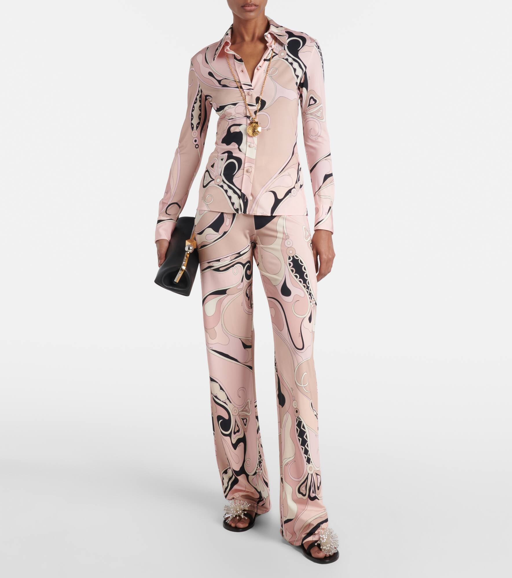 Orchidee jersey wide-leg pants - 2