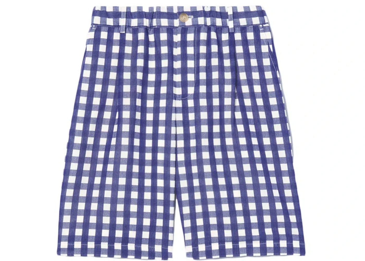 Jacquemus Le Short Gelati Pleated Shorts Navy Checks - 1