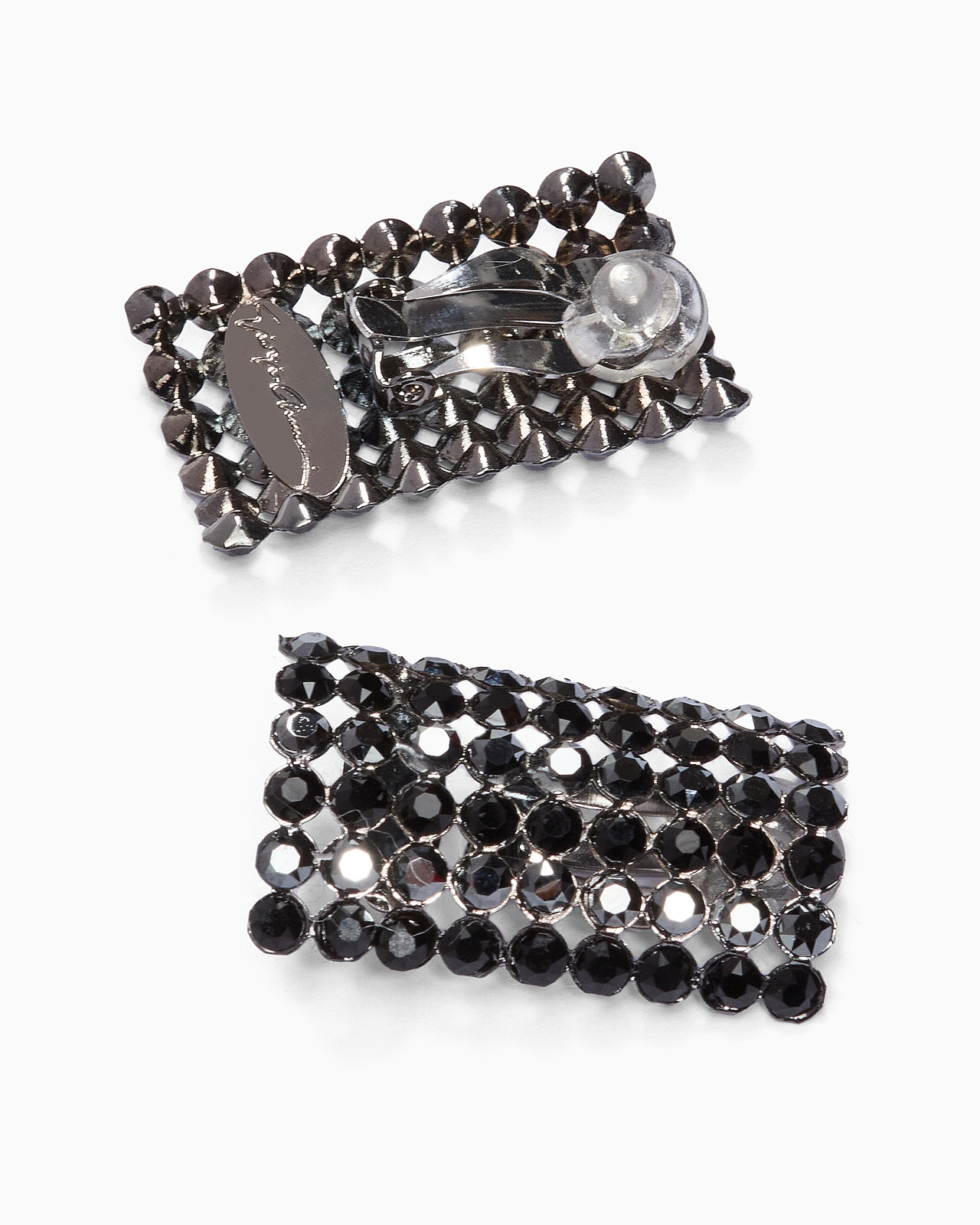 CLIP EARRINGS WITH RHINESTONES - 2
