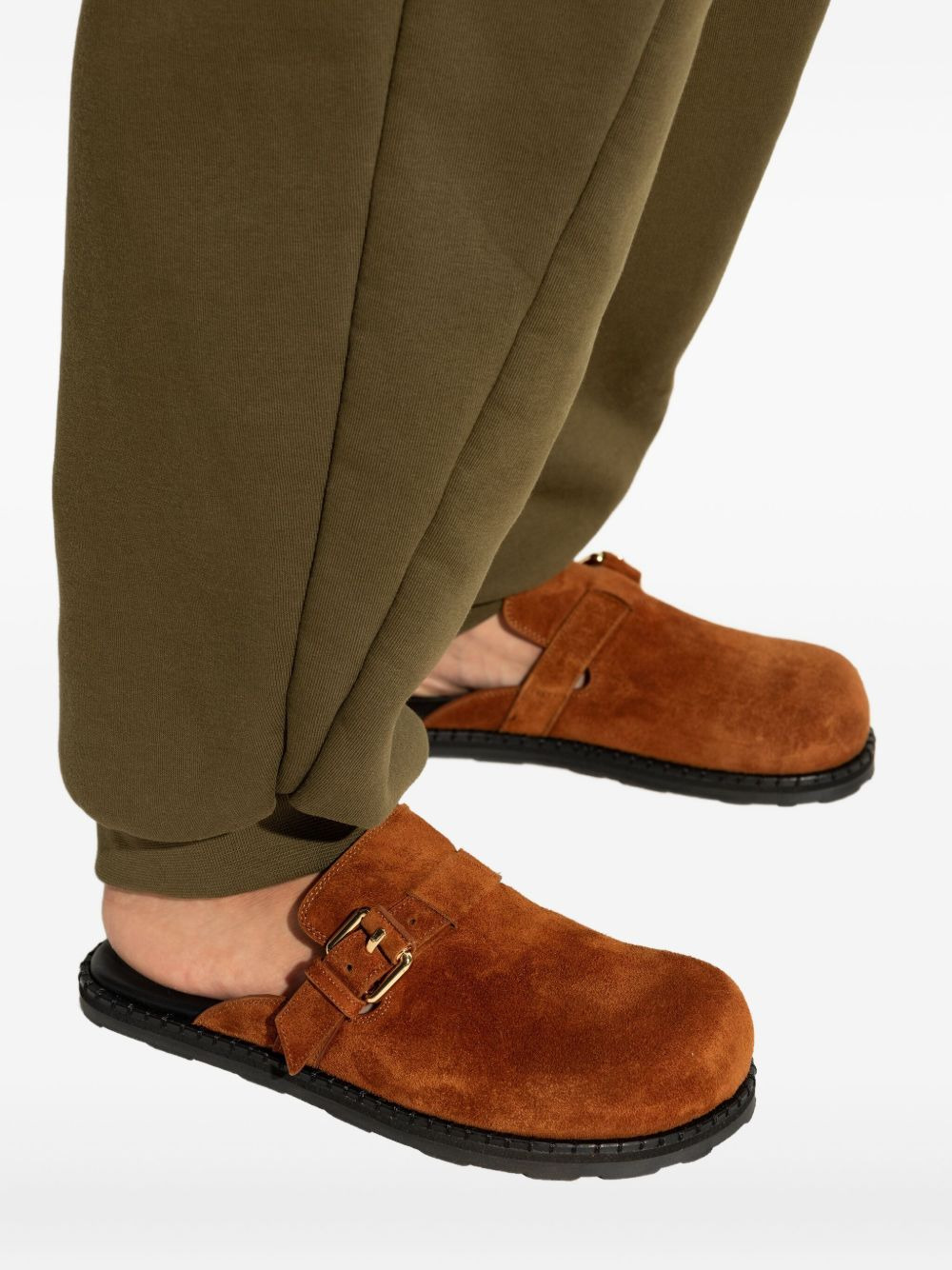 buckle-fastening suede pumps - 5