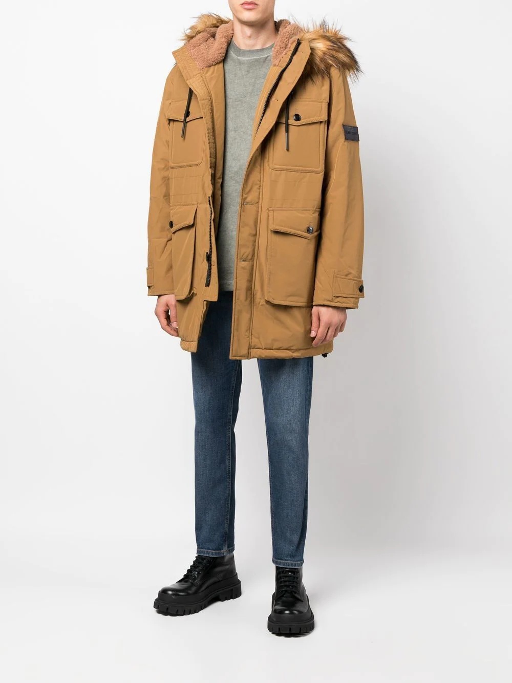 hooded parka coat - 2