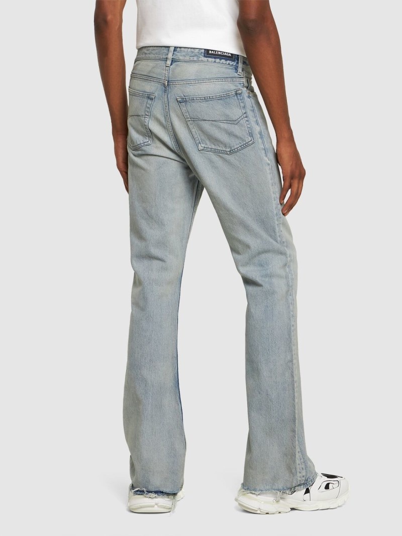 Cotton denim bootcut jeans - 3