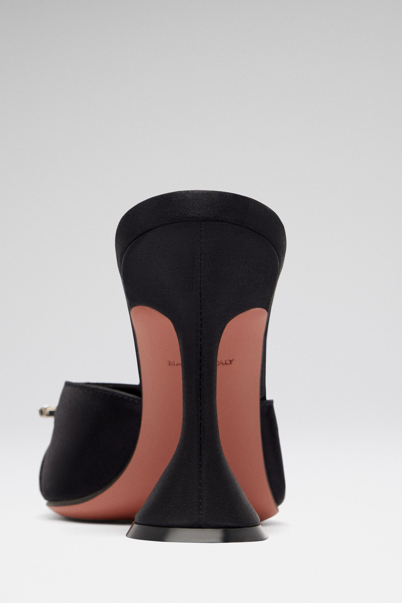 BEGUM MULE BLACK SATIN 3