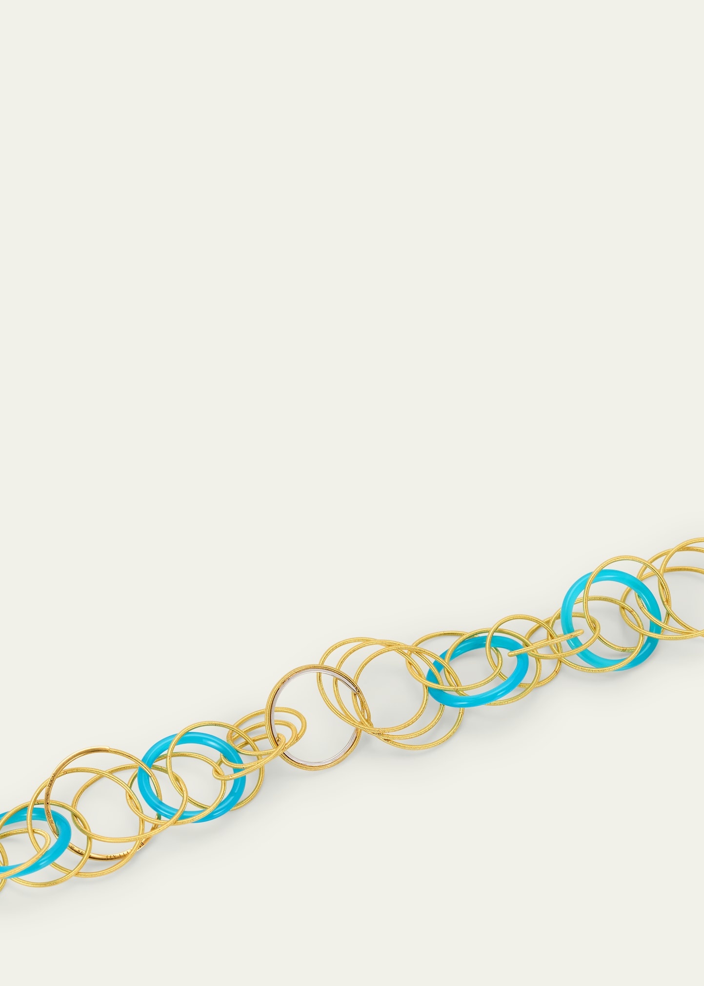 Hawaii Color 18K Yellow Gold Chalcedony Long Necklace, 98cm - 4