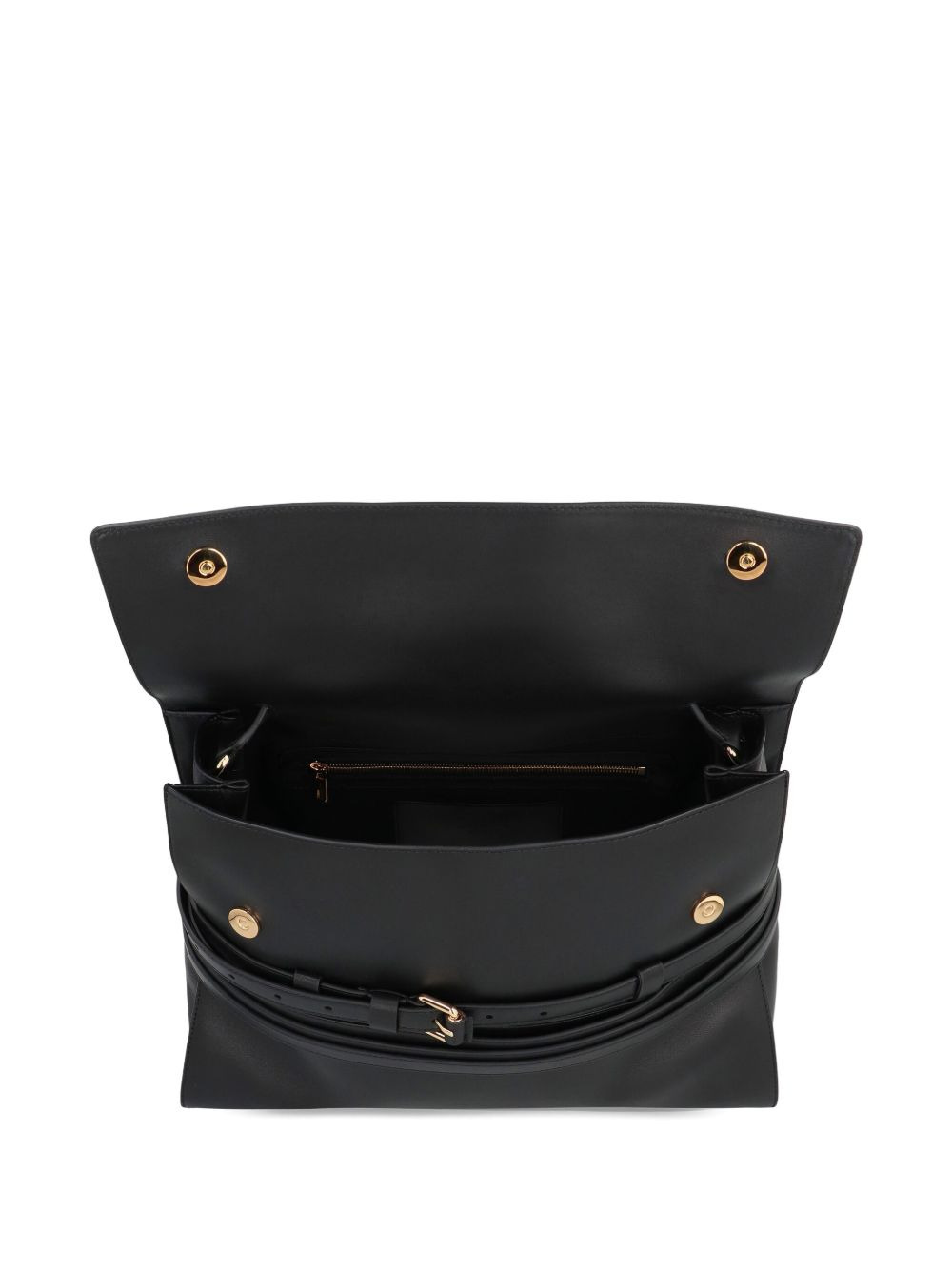Tie Me belted leather tote bag - 3