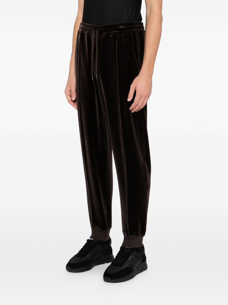 velvet drawstring trousers 3