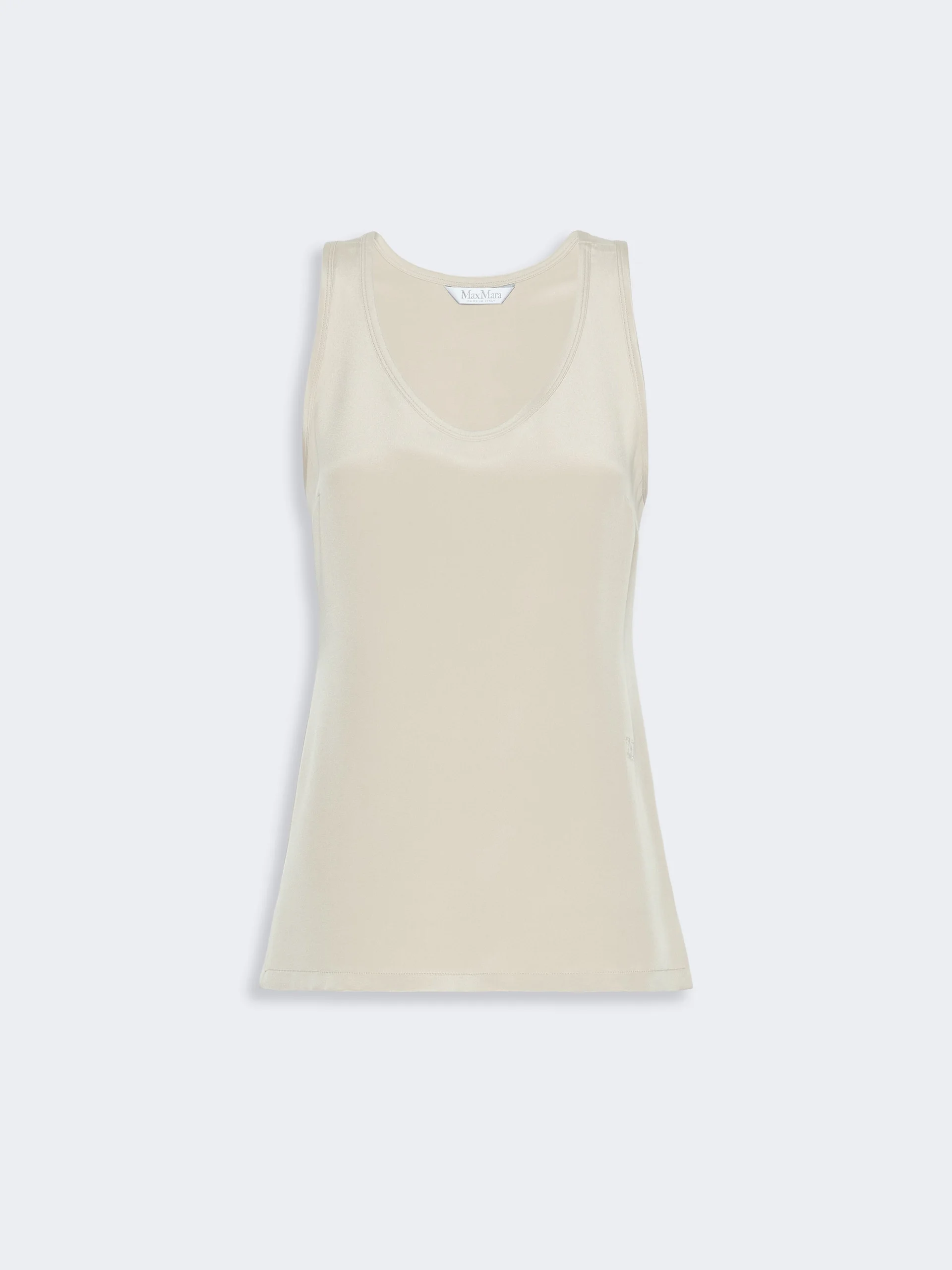 PAVIDO Silk crepe de chine top - STONE - 1