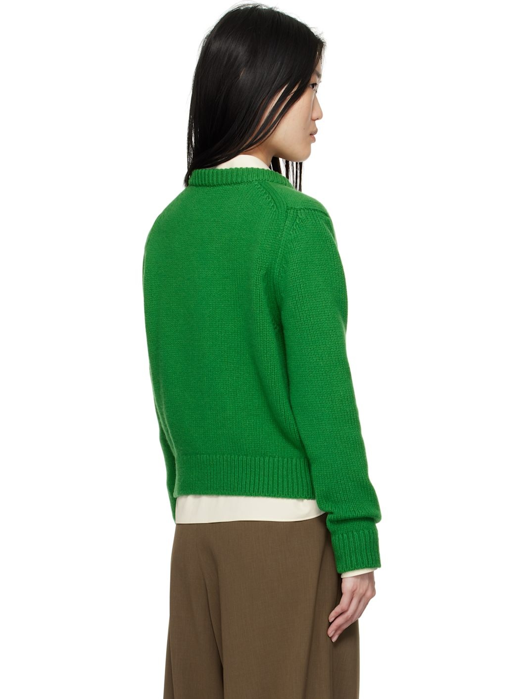 Green Glenn V-neck Sweater - 3