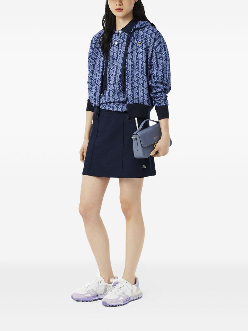 LACOSTE monogram-jacquard polo shirt outlook