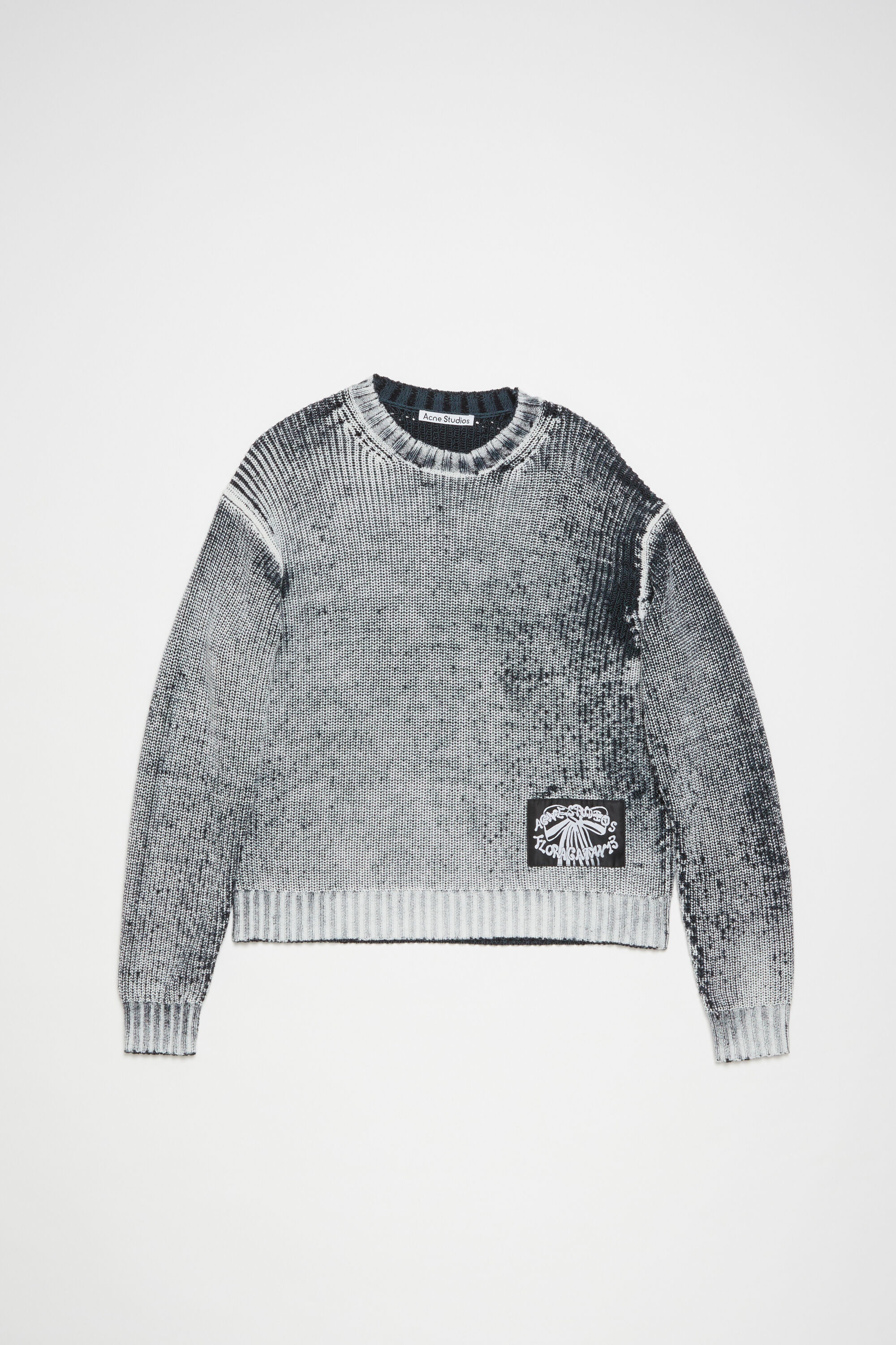 Crew neck jumper - Black/white - 6