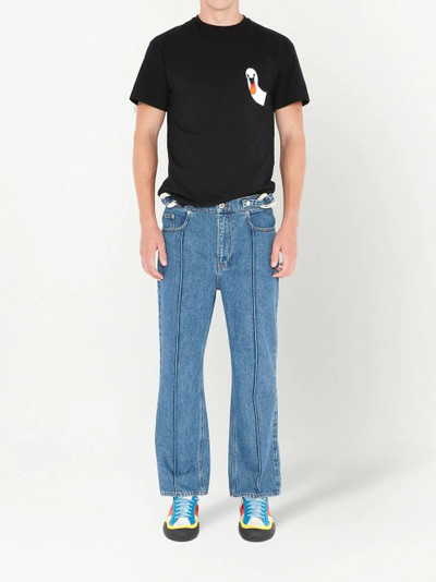 JW Anderson Anchor-embroidered cotton T-shirt outlook