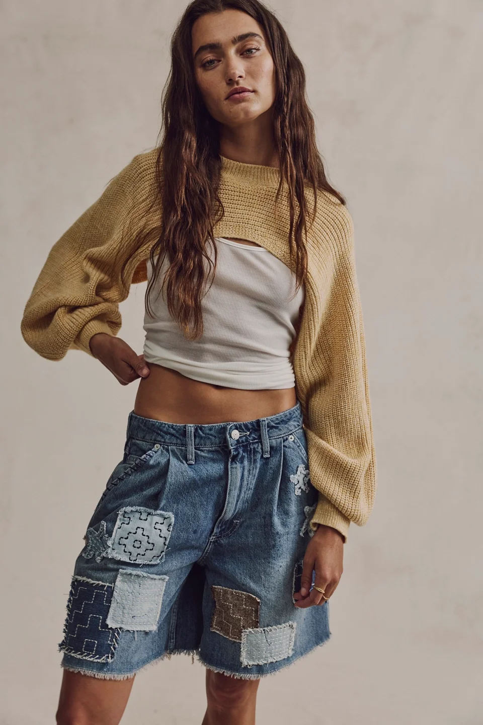 Reese Patched Workwear Shorts - 1